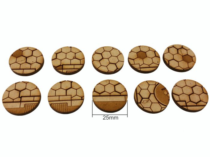 Hexy Sci-Fi 25mm Bases [x10] - Click Image to Close