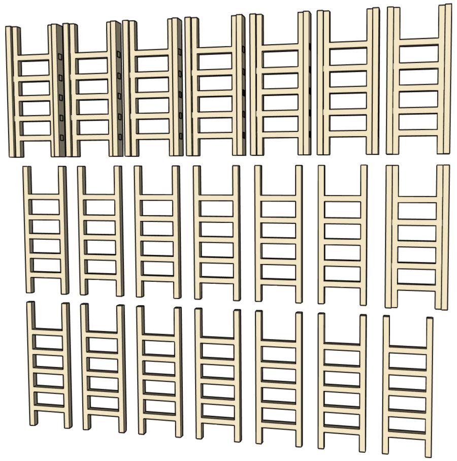 Ladders 1 Mixed Small - Click Image to Close