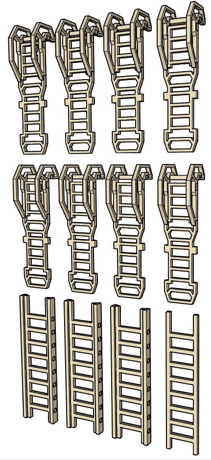 Ladders 6 Mixed Medium - Click Image to Close