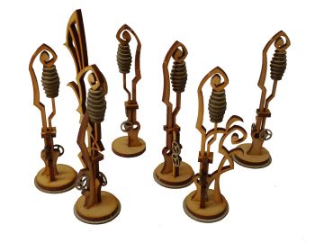 Twisted Street Lamps x6