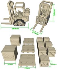 Mini Forklifts with crates